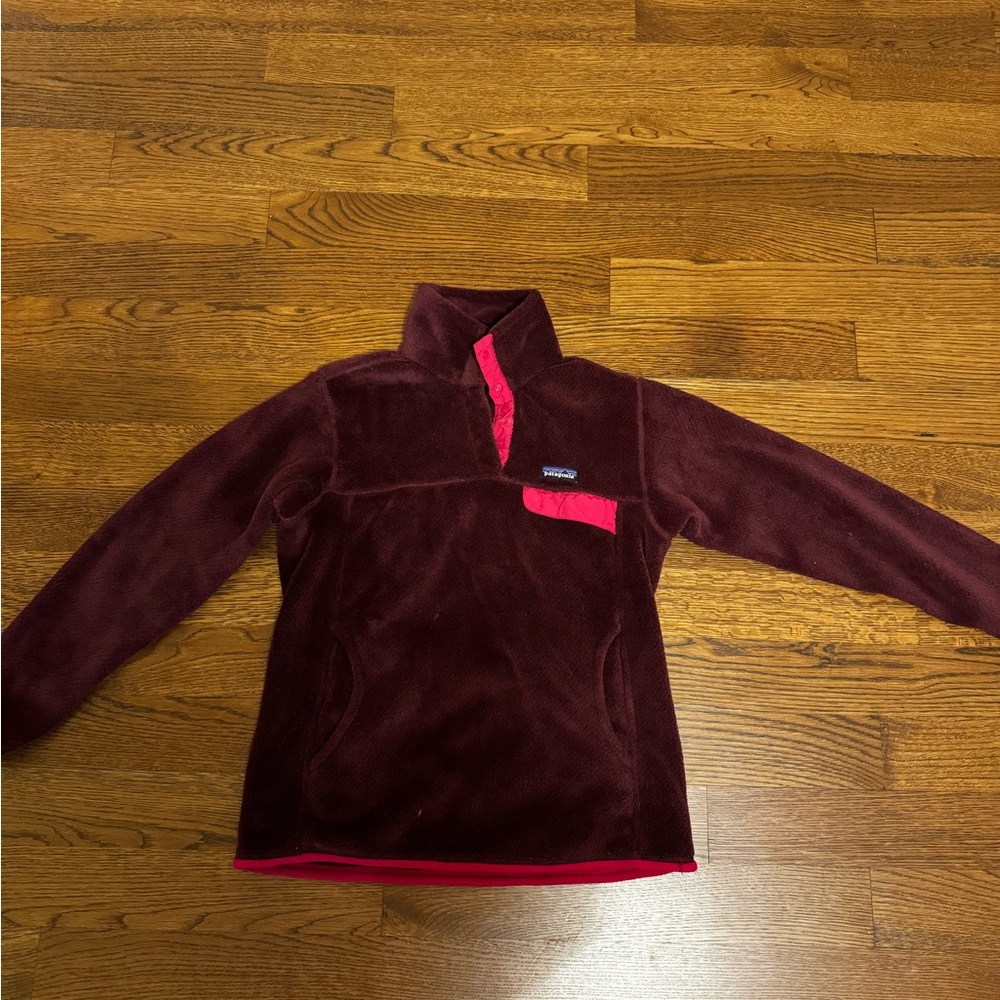 Burgundy Kids Fleece Pullover